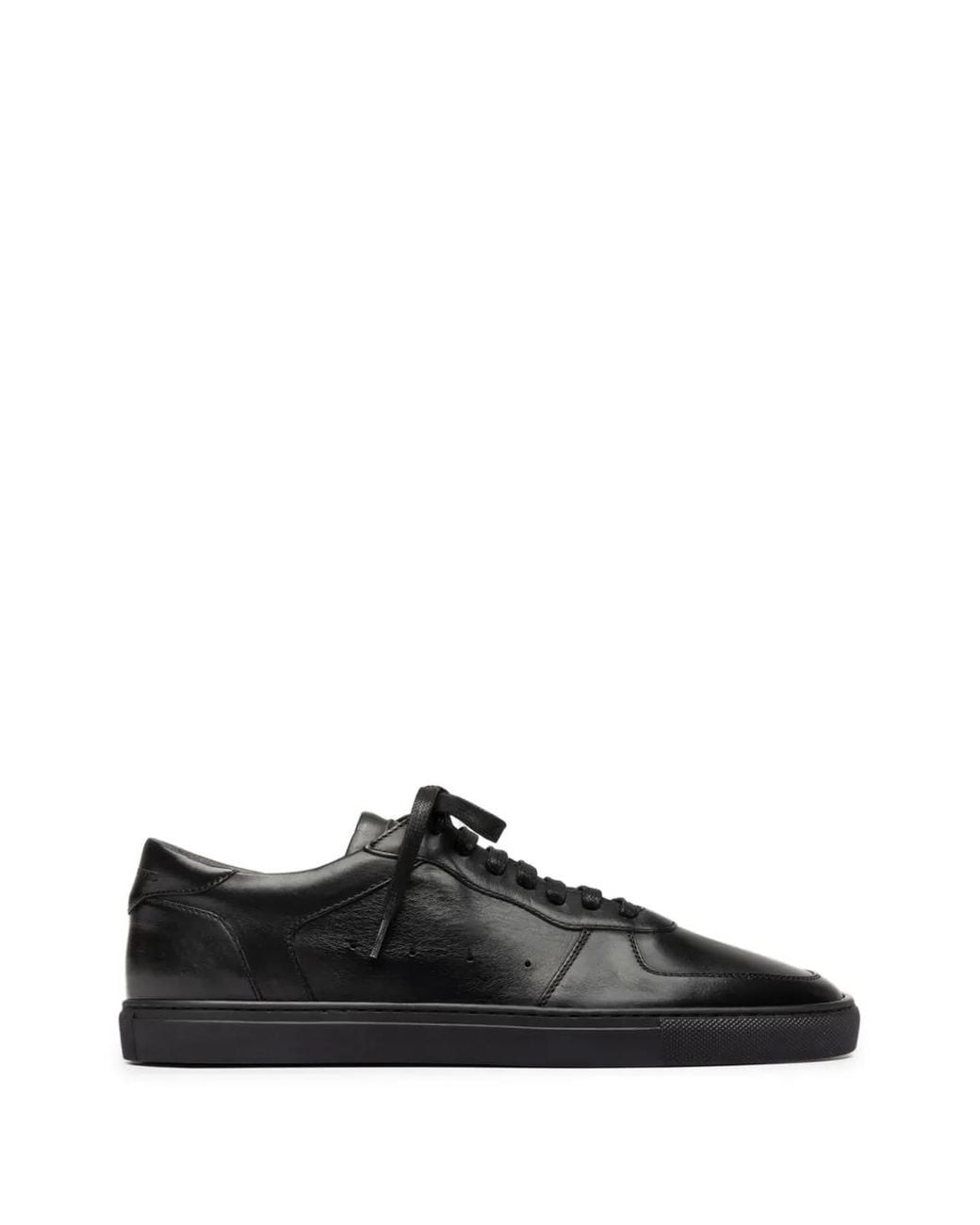 Officine Creative Black Sisso 001 Panelled Leather Sneakers for men