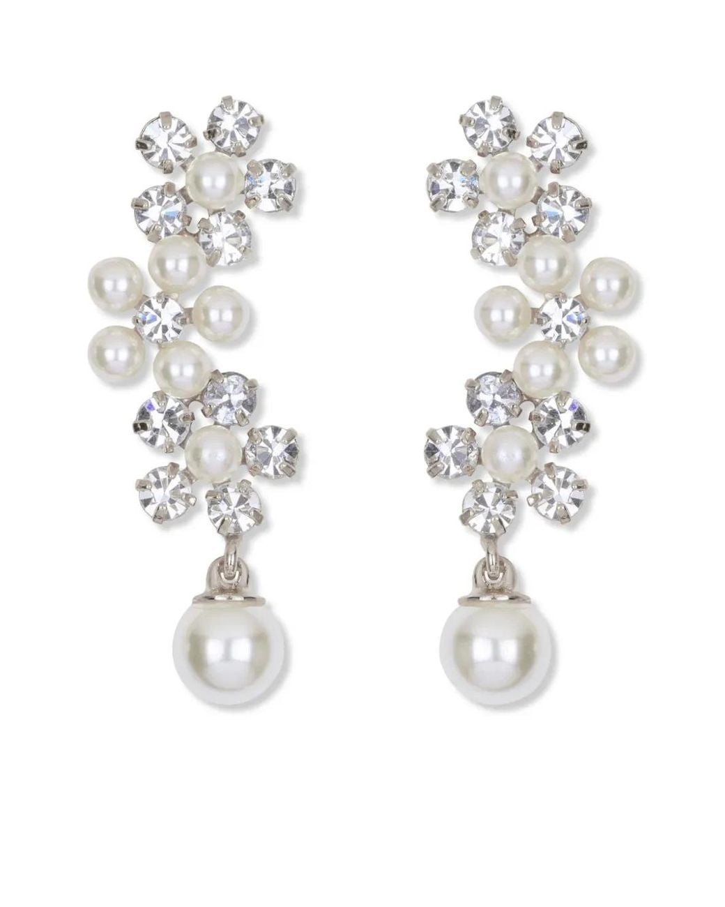 Jennifer Behr White Zaya Earrings