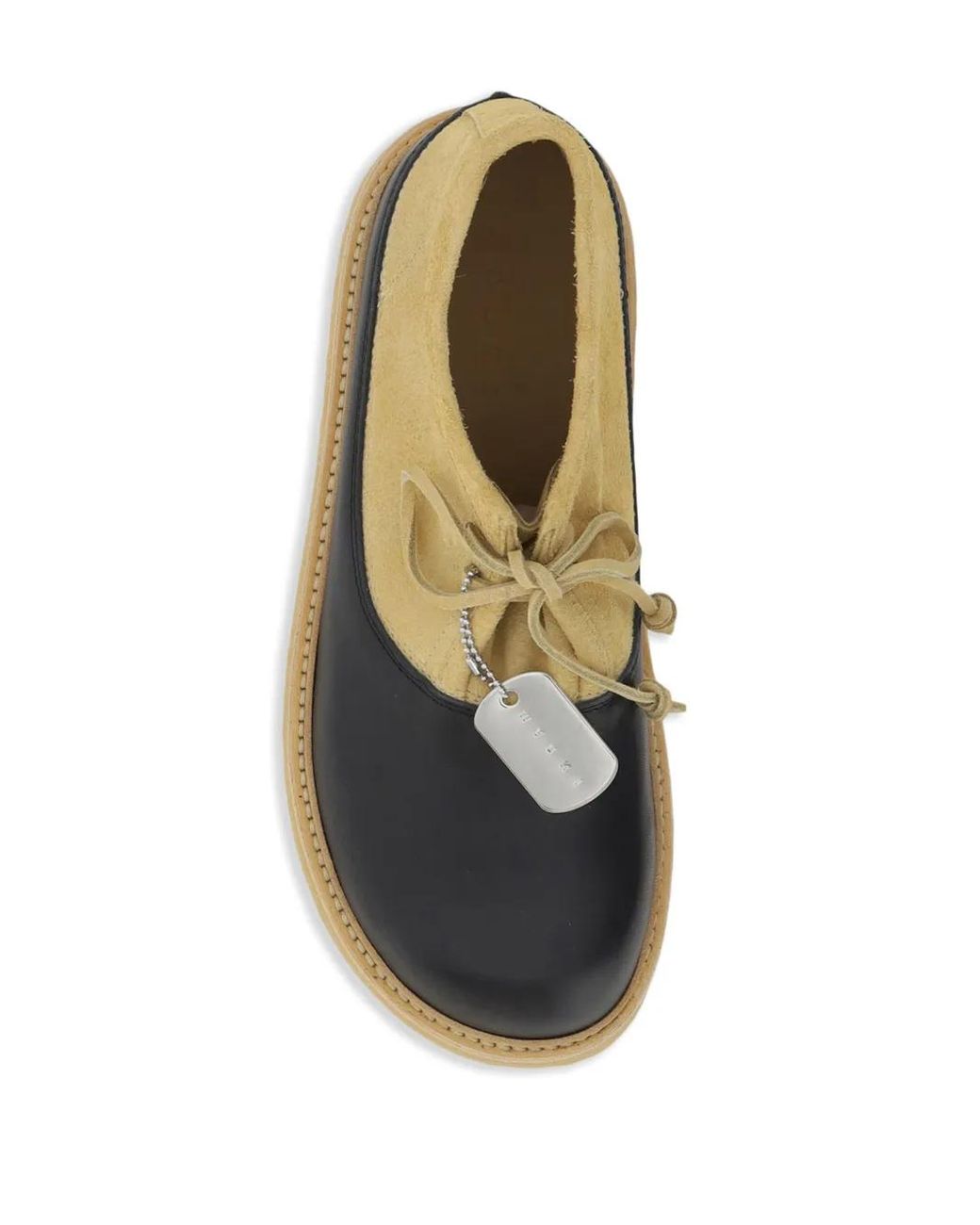 Marni Blue Logo-Tag Leather Ankle Boots for men