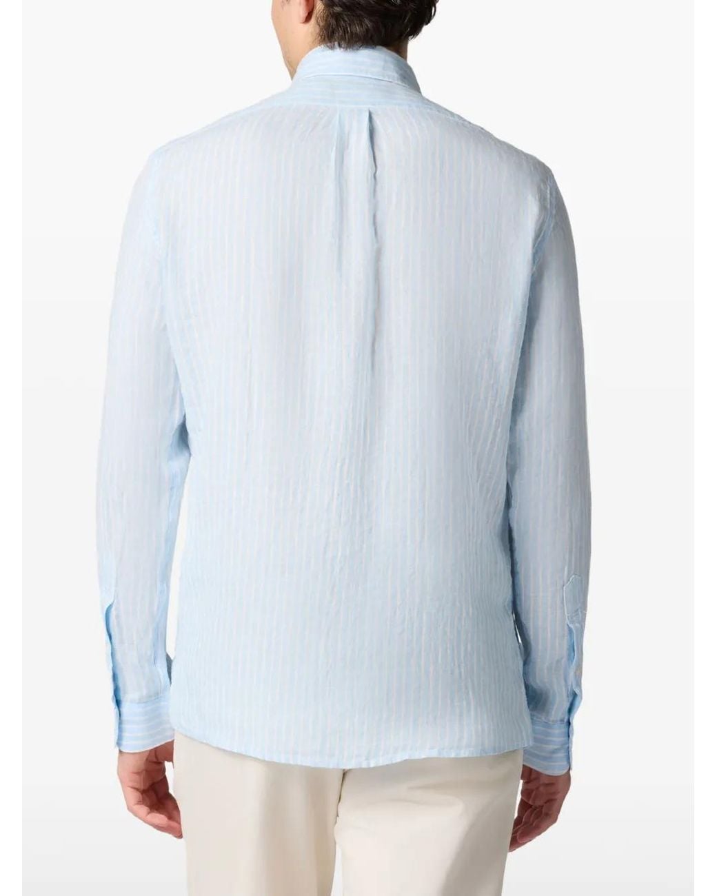 Brooks Brothers Blue Striped Button-Up Shirt for men