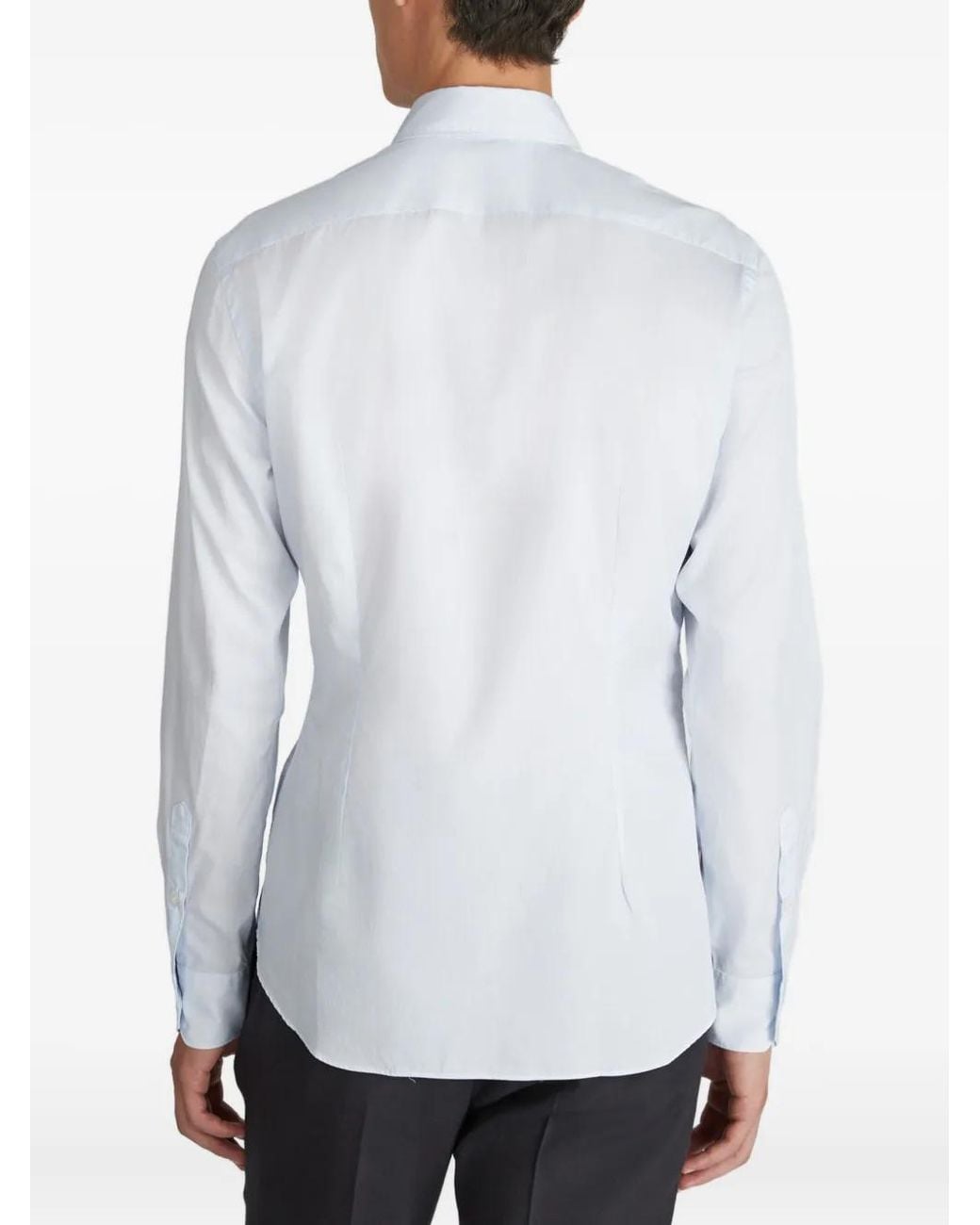 Glanshirt Button-Up Overhemd in het White voor heren