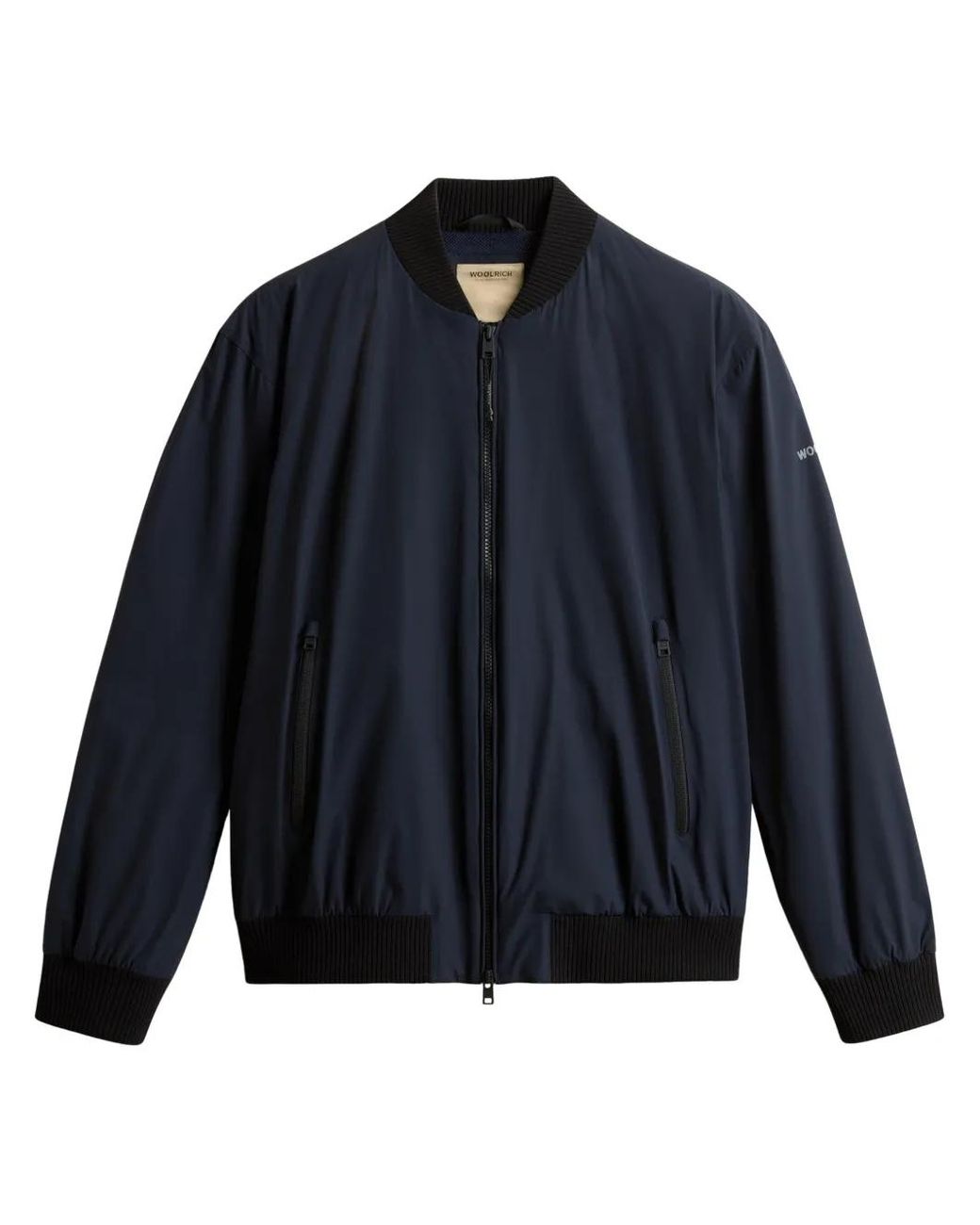 Woolrich Blue Matt Stretch Bomber Jacket for men