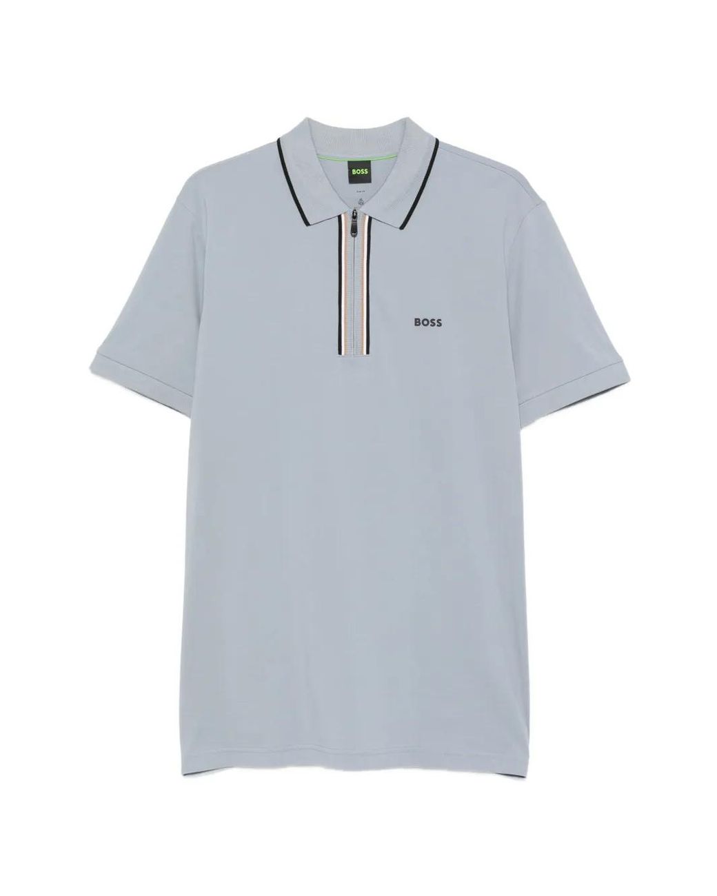 Boss Gray Active Slim-Fit Polo Shirt for men