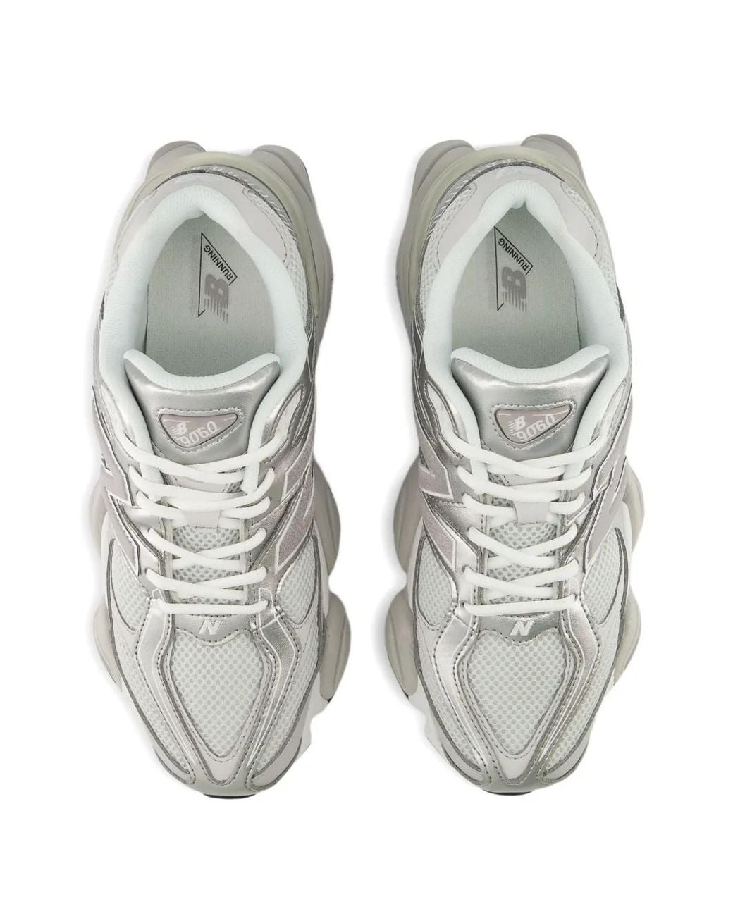 New Balance White 9060 Panelled Sneakers