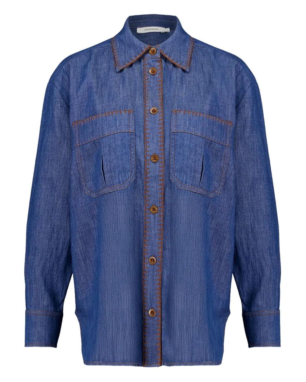 Zimmermann Ascension Blouse in het Blue