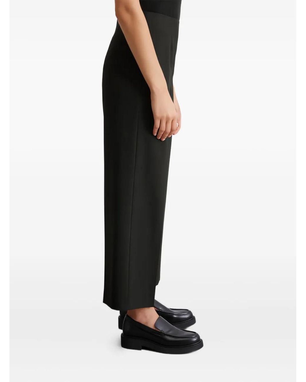 Marc O' Polo Black Pressed-Creased Trousers