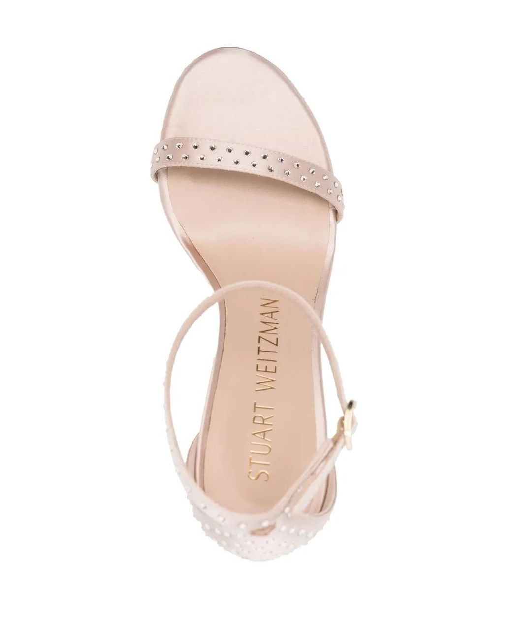 Sandali Con Strass di Stuart Weitzman in White