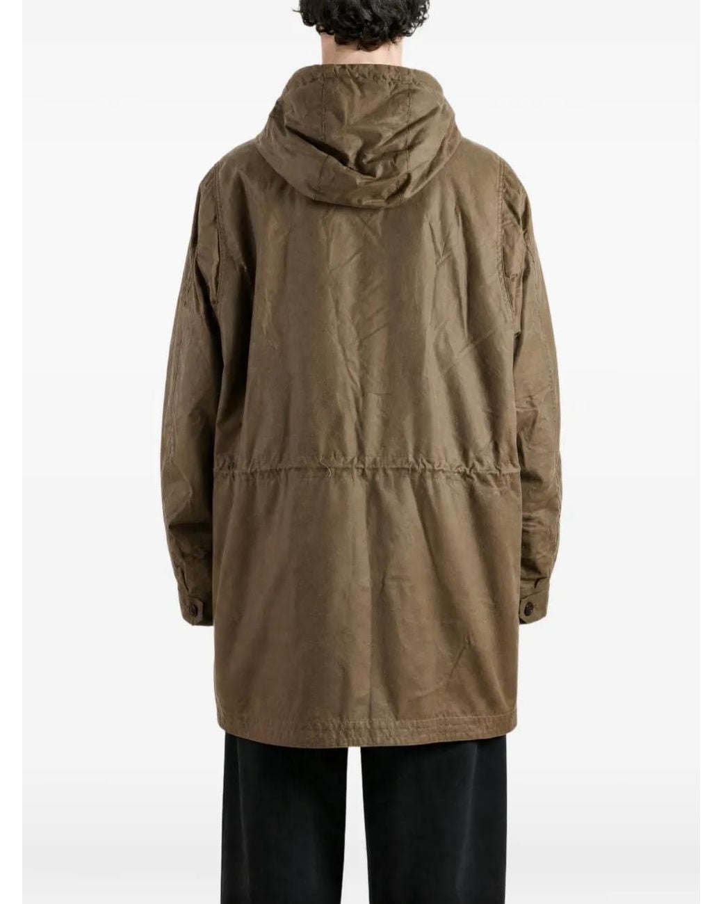 Barbour Natural Ursula Hooded Button-Fastening Coat for men