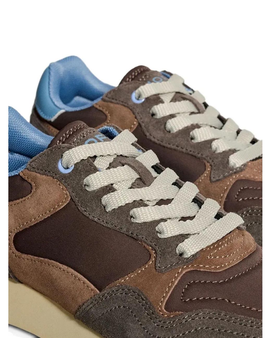 HOFF Brown 30M City Amsterdam Panelled Lace-Up Sneakers
