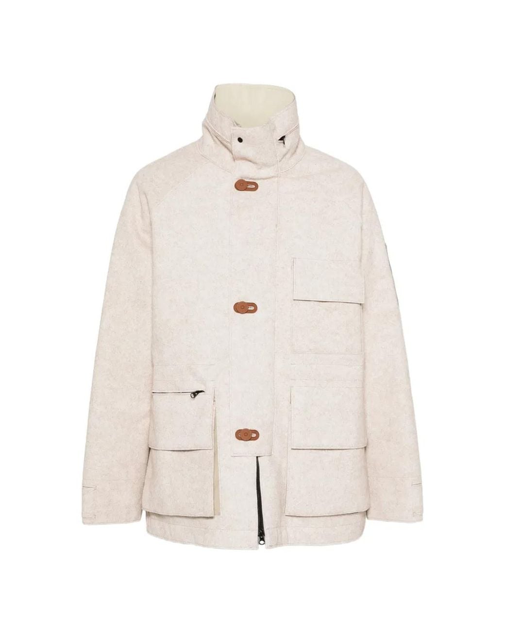 Stone Island White Parka 4100038 Panno Coagulato for men