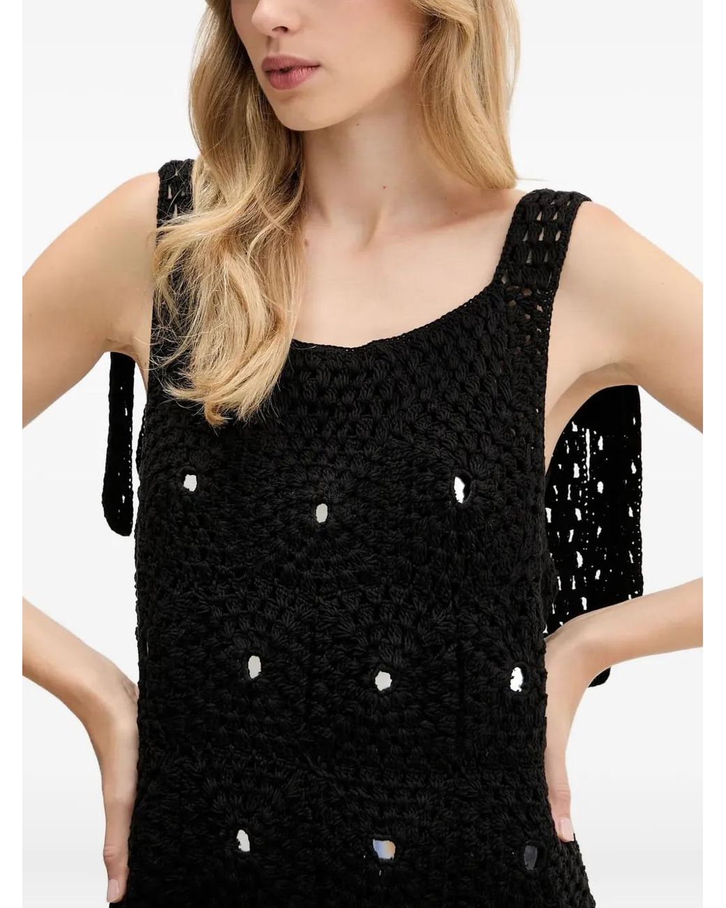 Never Fully Dressed Black Tie-Detail Embellished Maxi Dress