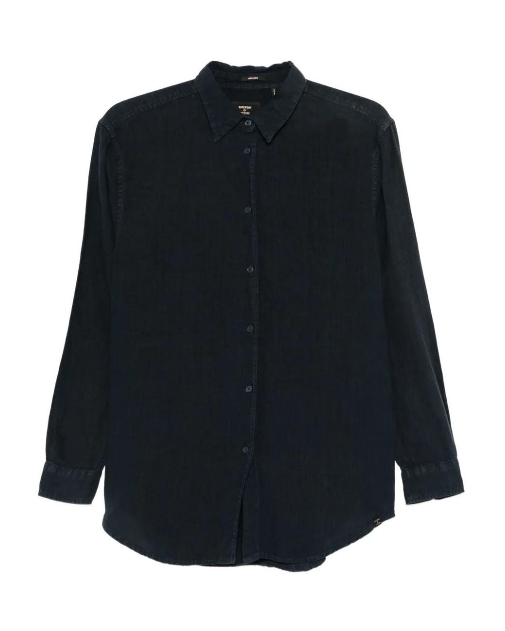 Camisa De Lino Con Botones Superdry de color Blue