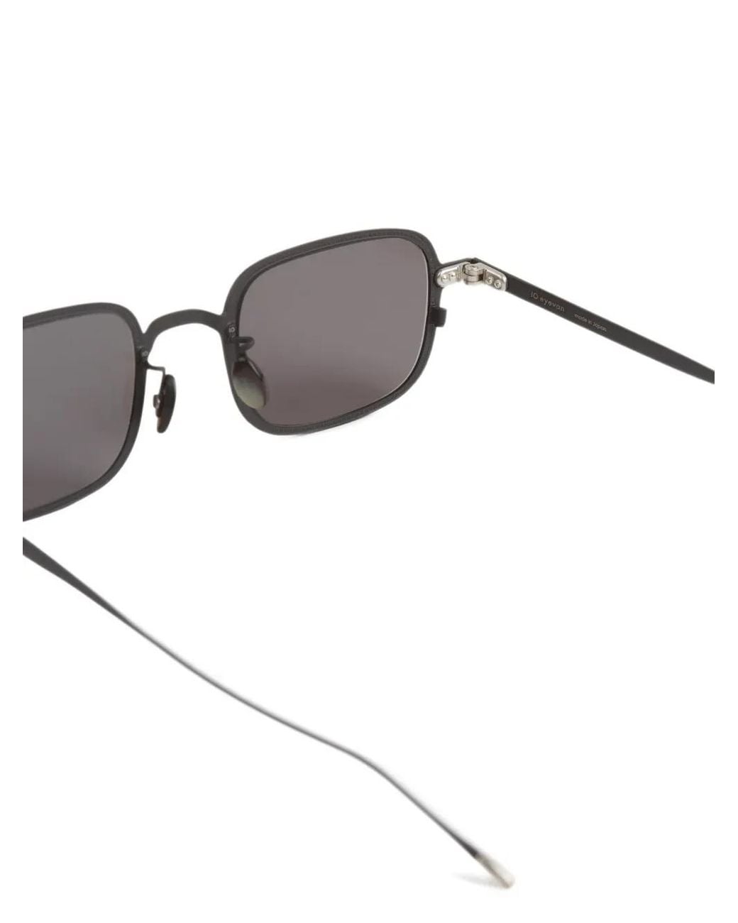 Eyevan 7285 Gray Rectangle-Frame Sunglasses for men