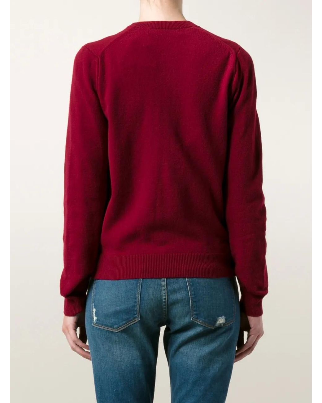 COMME DES GARÇONS PLAY Red Basic Cardigan