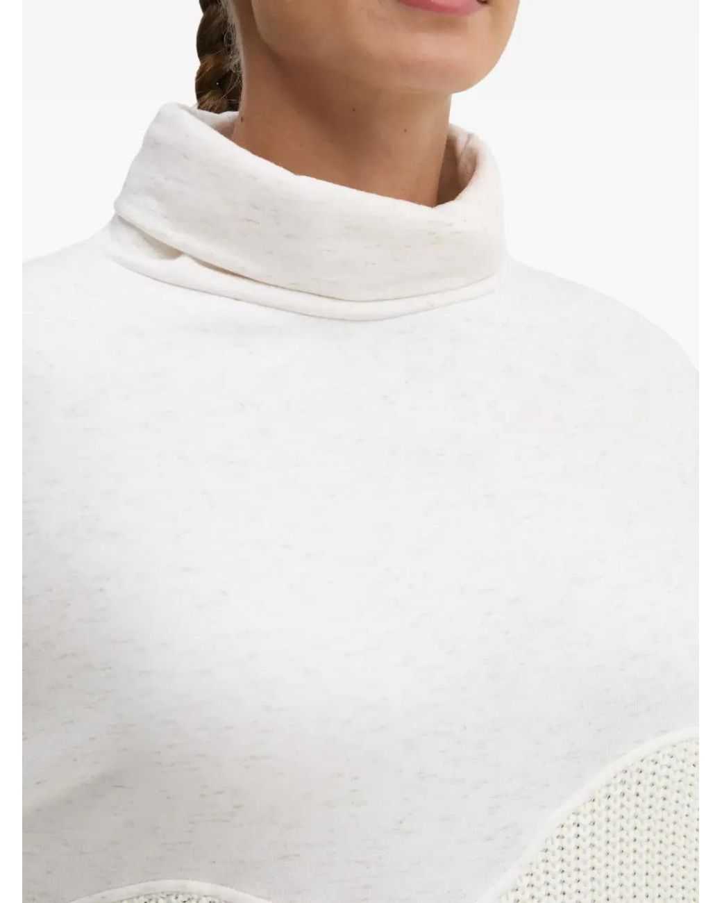 Sportalm White Panelled High-Neck Sweater
