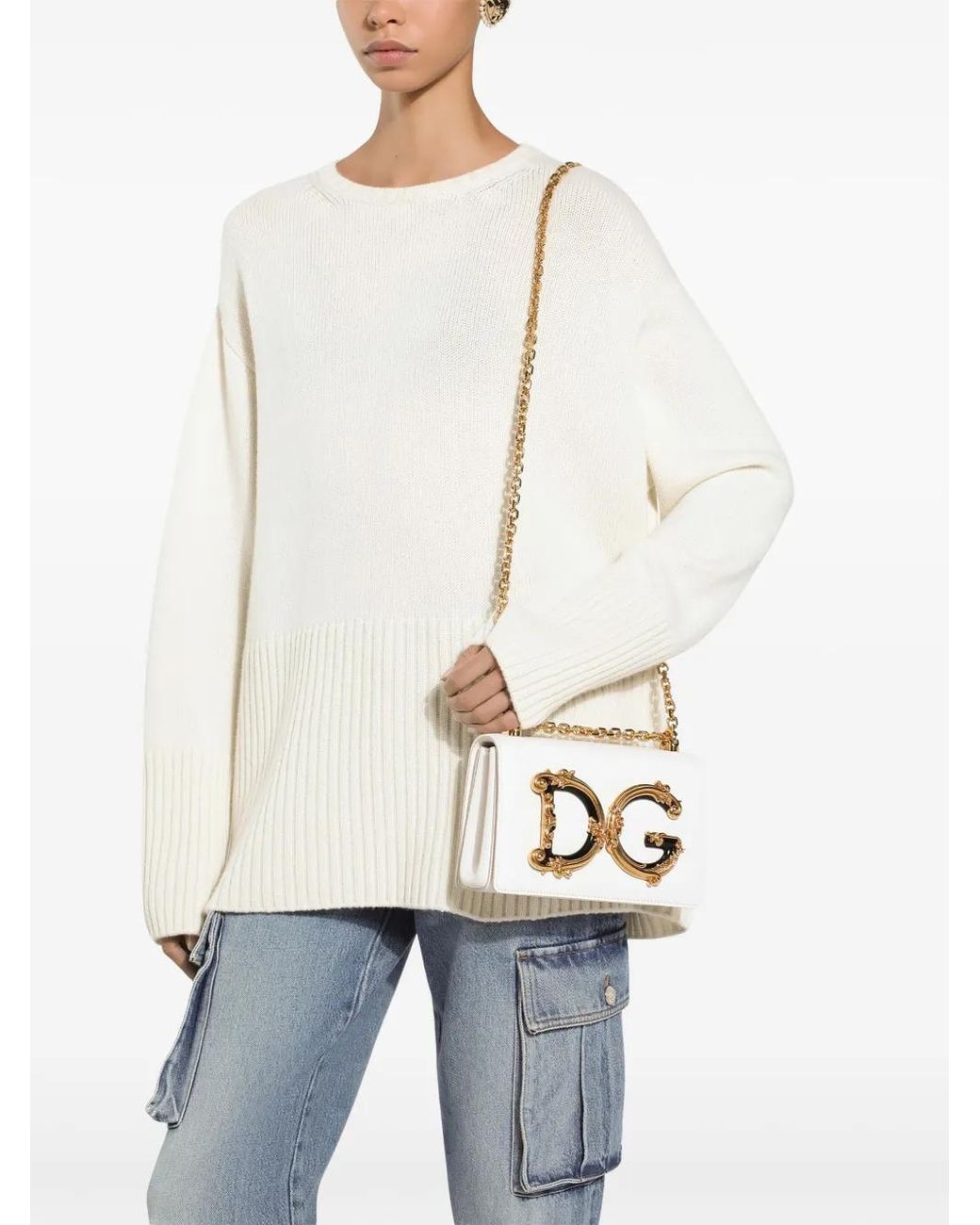 Dolce & Gabbana White Dolce & Gabbana Sweaters