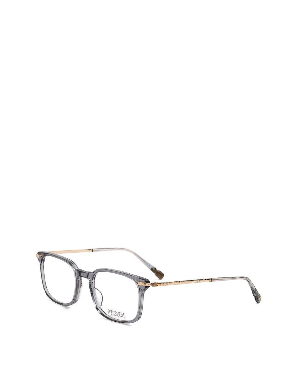 Matsuda White M2077 Square-Frame Glasses