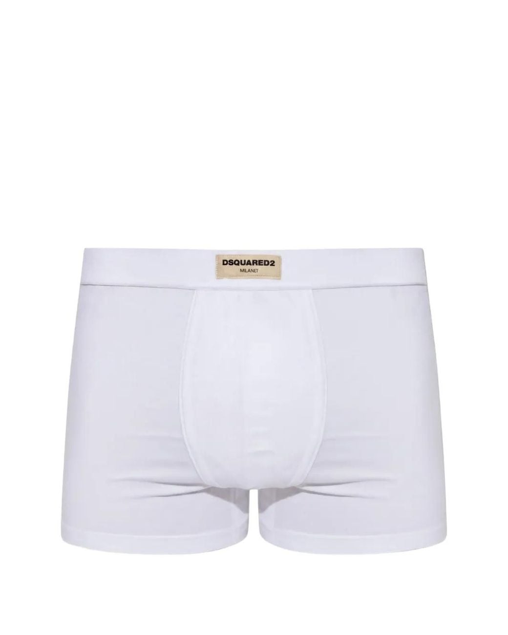 DSquared² White Logo-Patch Boxer Briefs for men