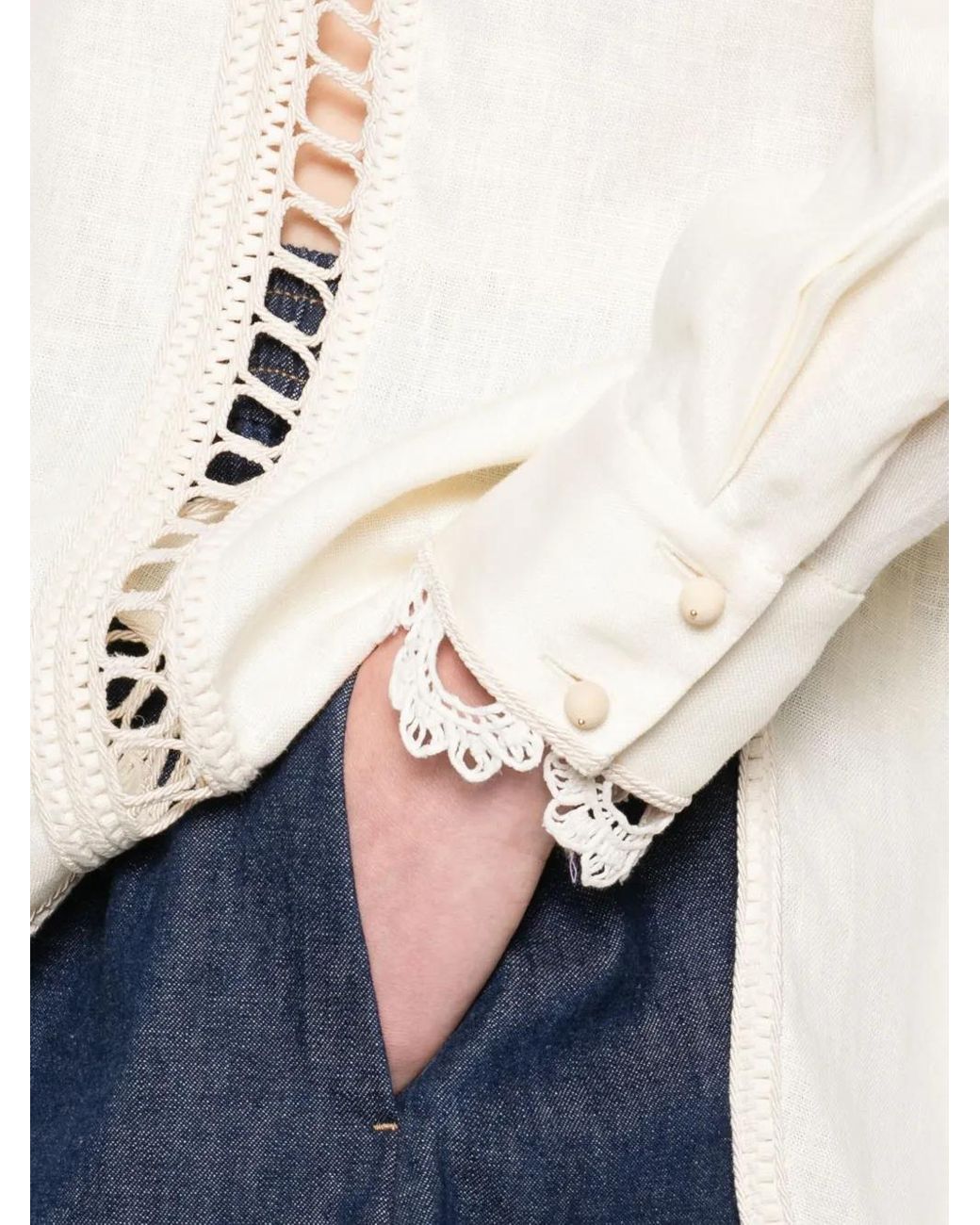 Zimmermann White Illuminate Blouse