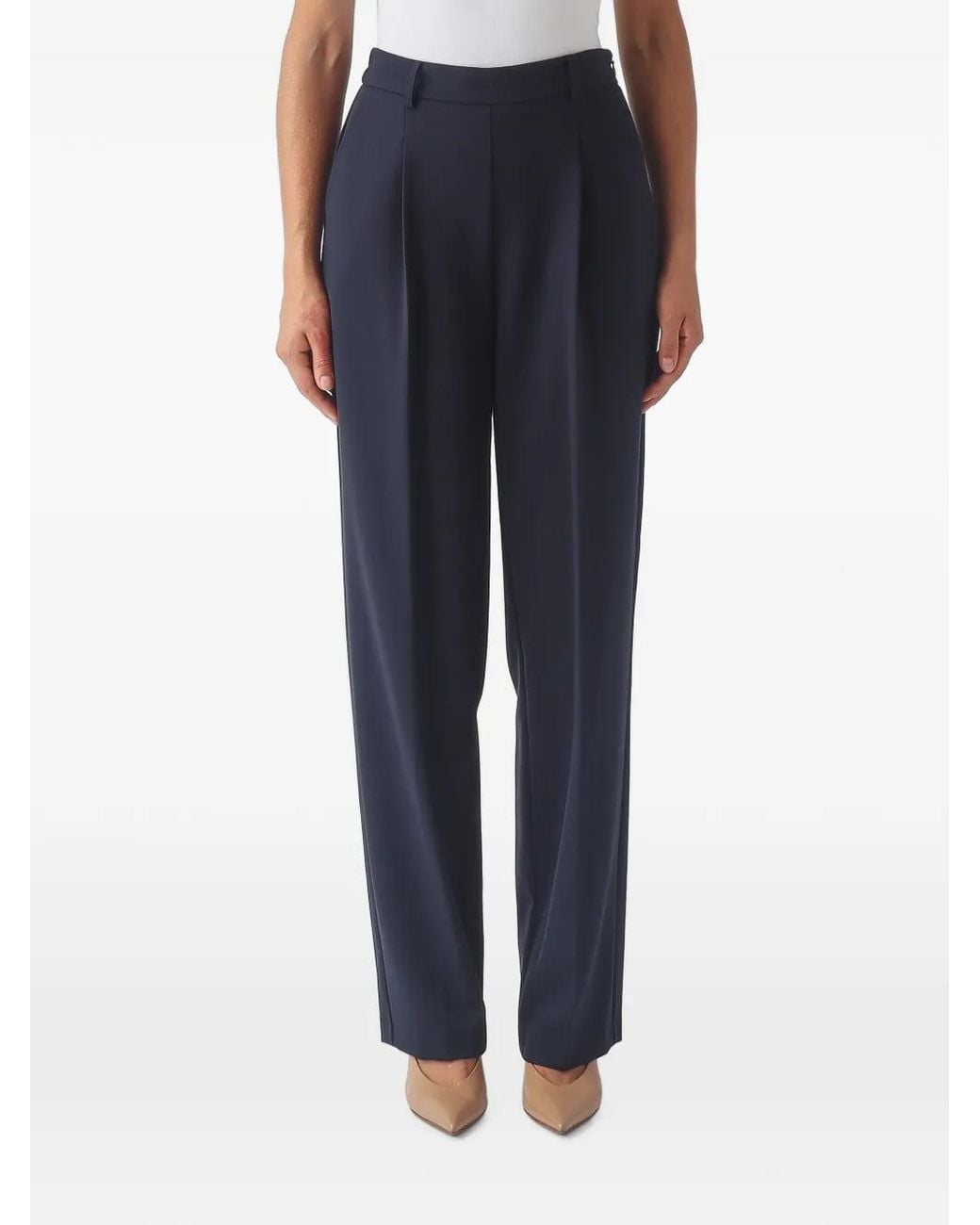 Twinset Blue Pleated Trousers