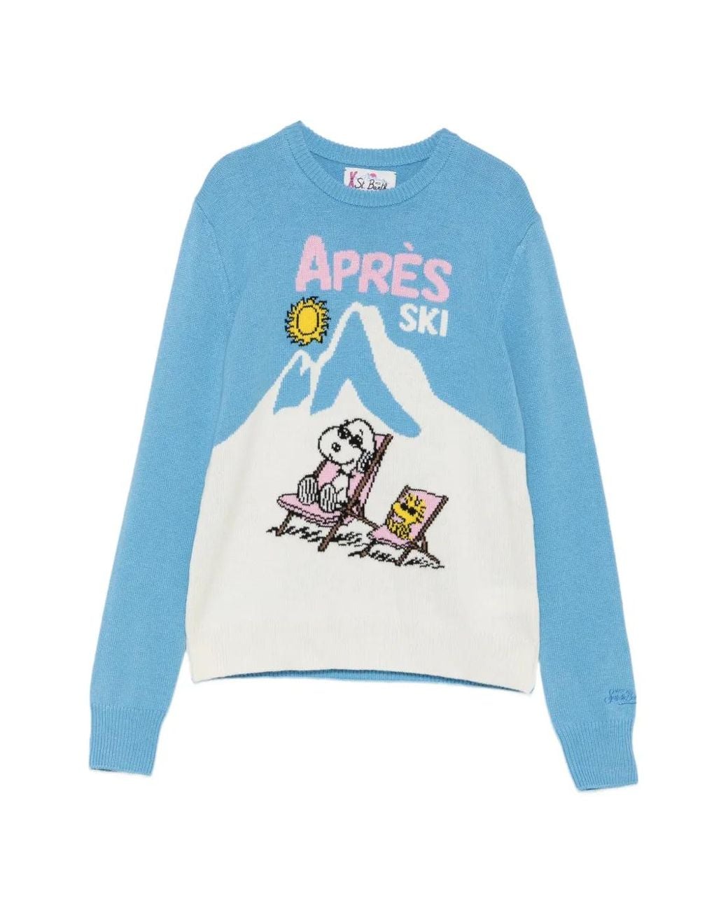 Mc2 Saint Barth Blue Après Ski Intarsia-Knit Sweater