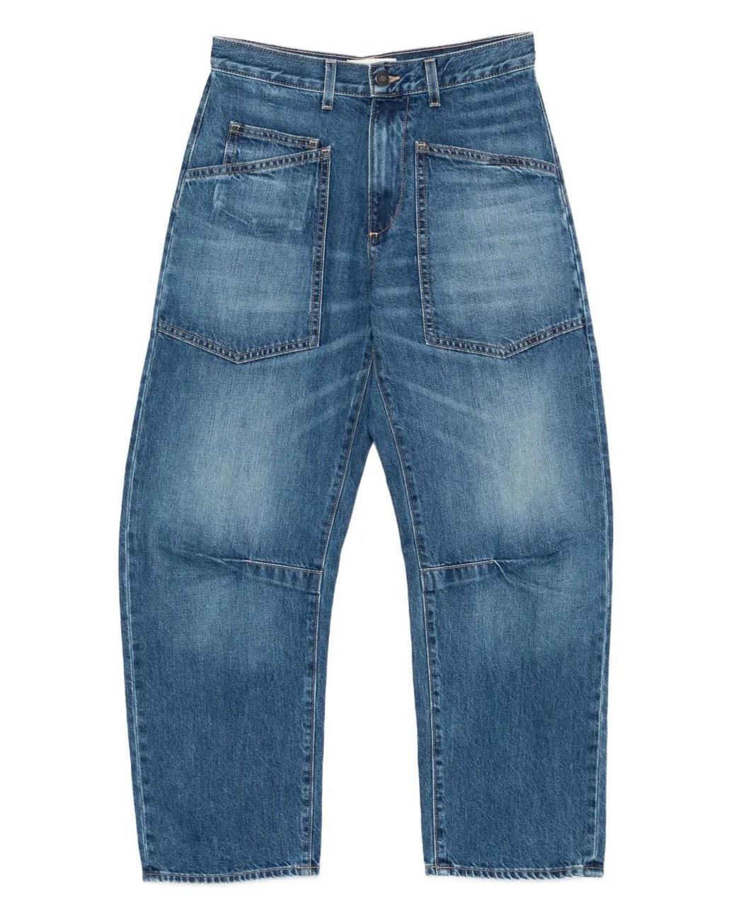 Nili Lotan Blue Shon Jeans Flared Leg