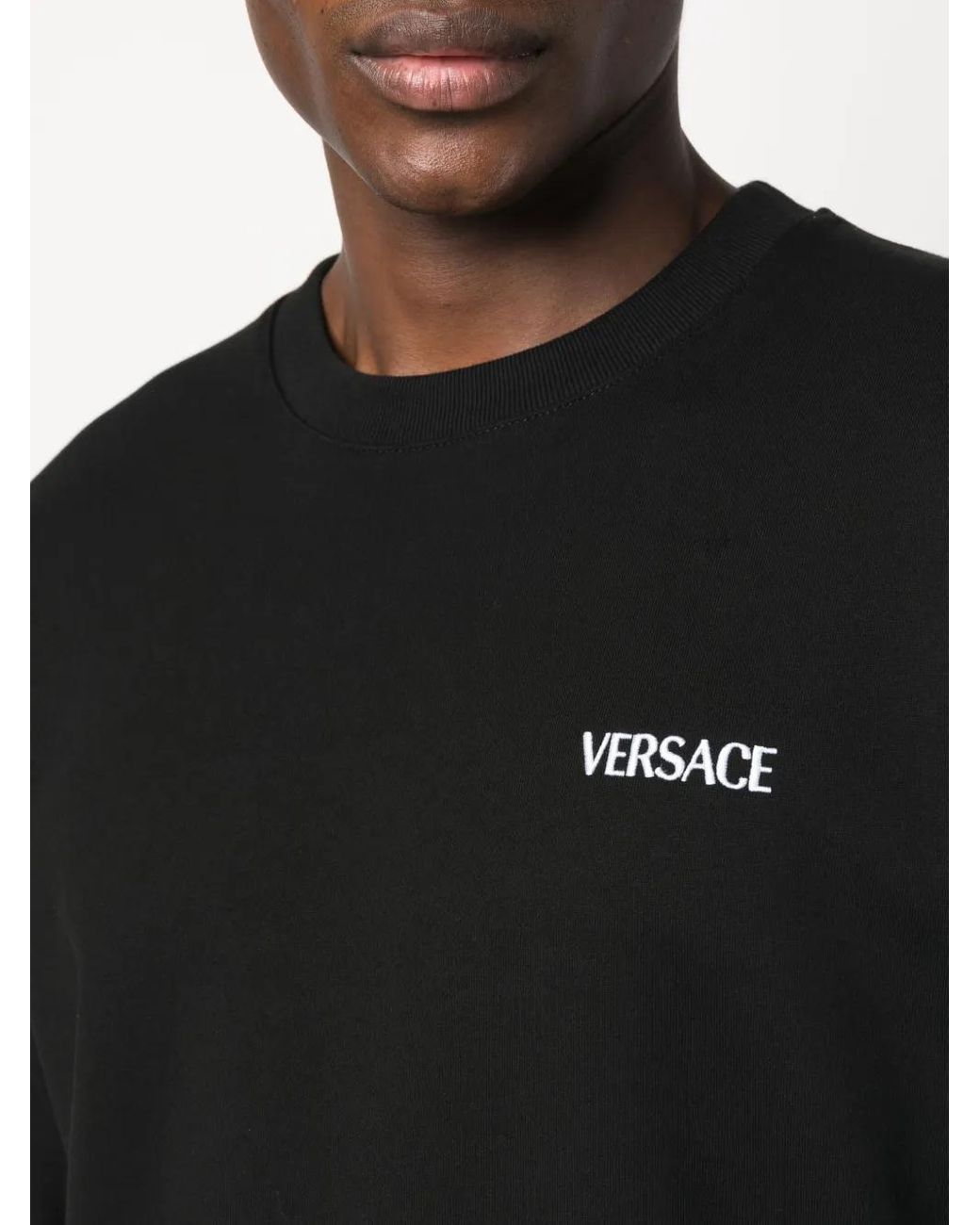 Versace Black Hills Cotton Sweatshirt for men