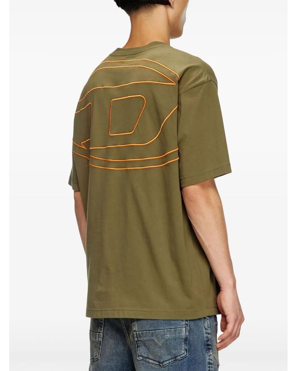 DIESEL Green T-Boggy-Megoval T-Shirt for men