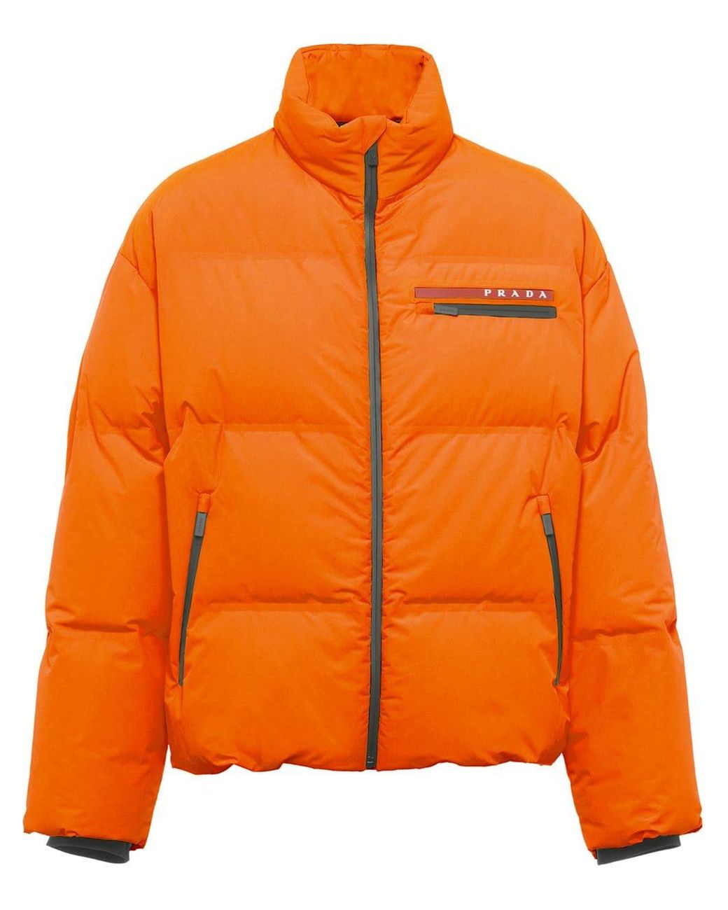 orange prada vest