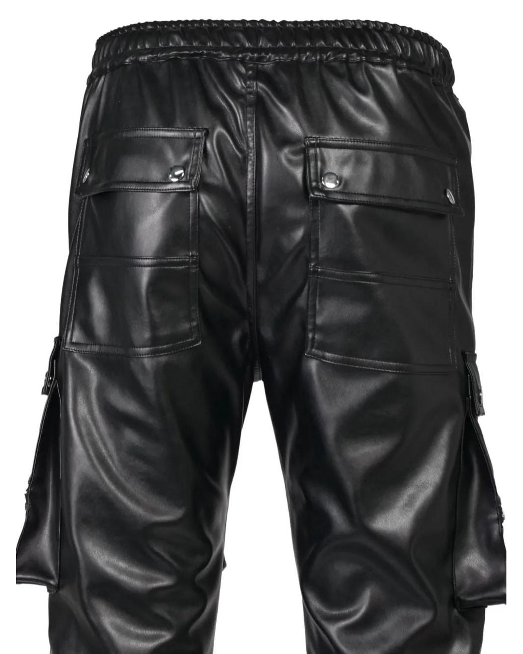 BREATH Black Layered-Design Zip-Detail Cargo Pants for men