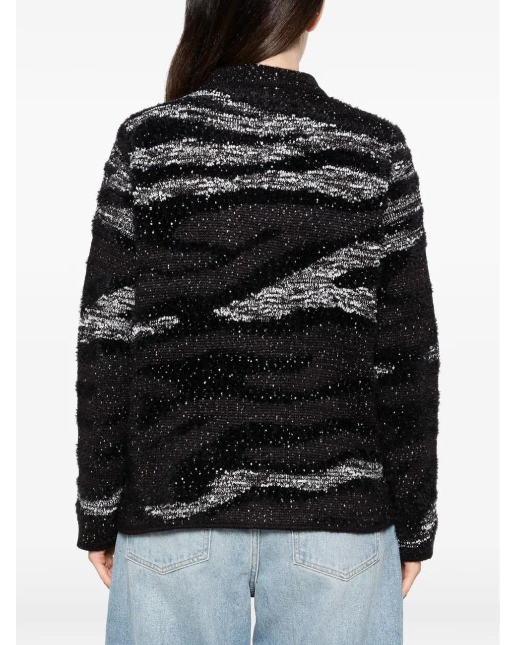 Neera Black Zip-Up Cardigan