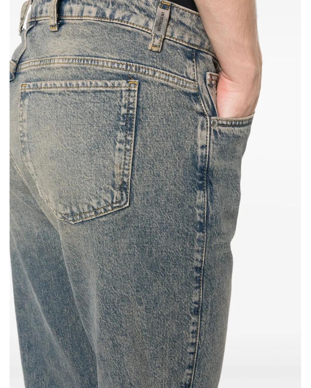 Represent Blue R2 Straight Leg Jeans for men