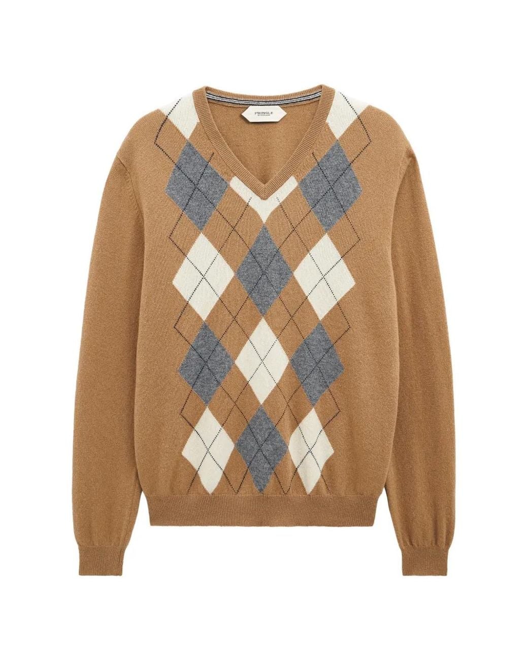 Pringle of Scotland Pullover mit V-Ausschnitt in Natural für Herren