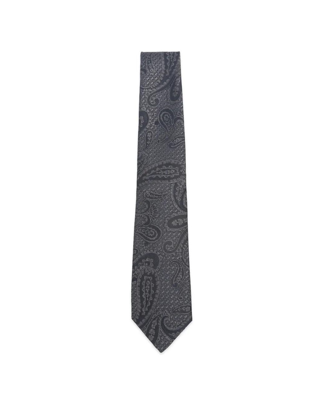 Kiton White Paisley-Print Tie for men