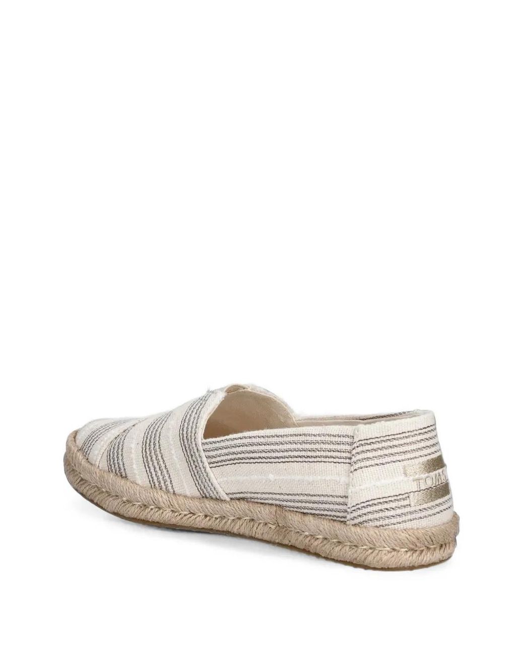 TOMS White Alpargata Rope Striped Slip-On Espadrilles