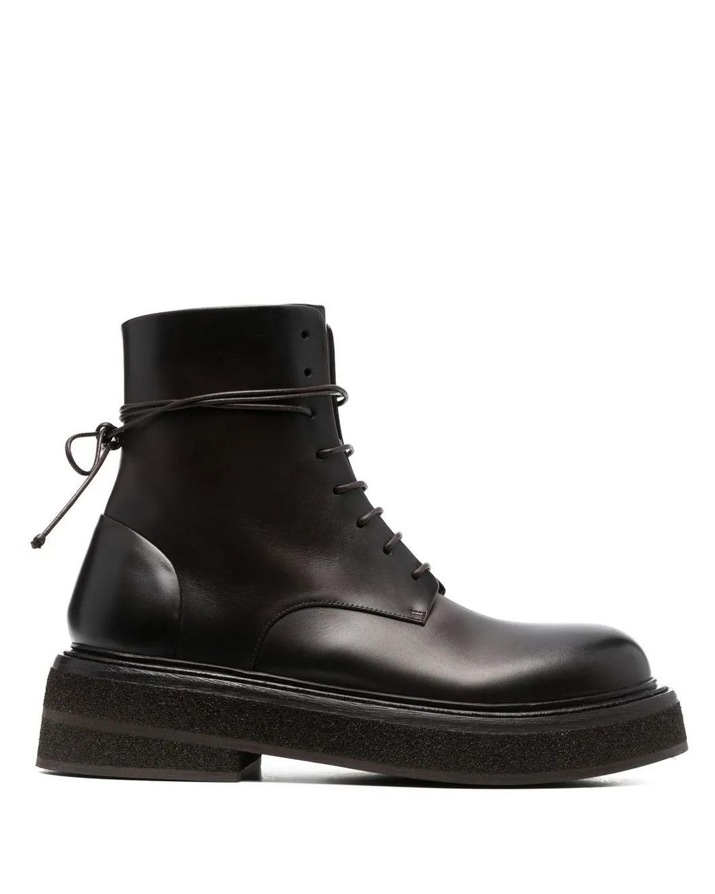 Marsèll Black Zuccone Leather Combat Boots for men