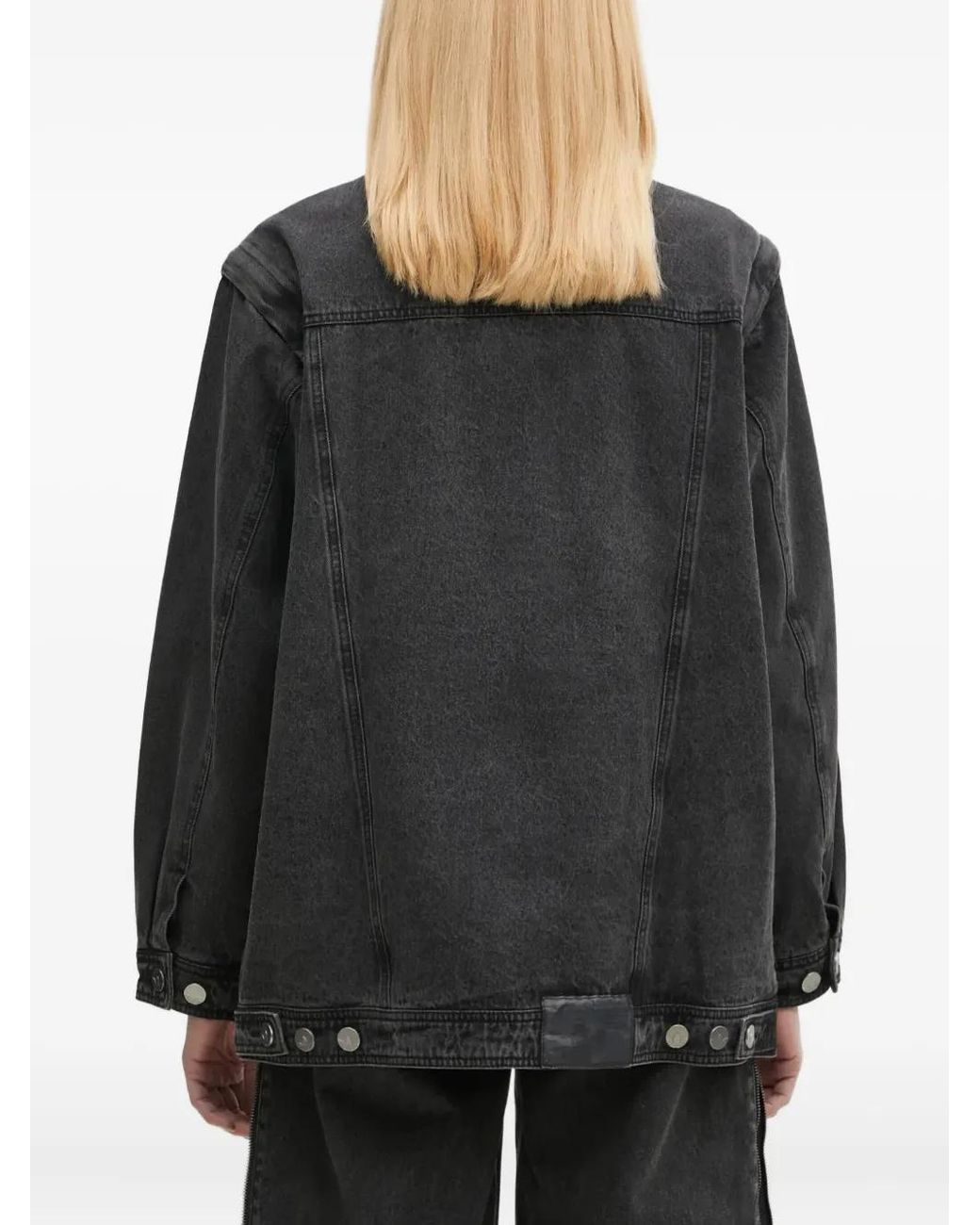 Adidas Black Panelled Denim Jacket