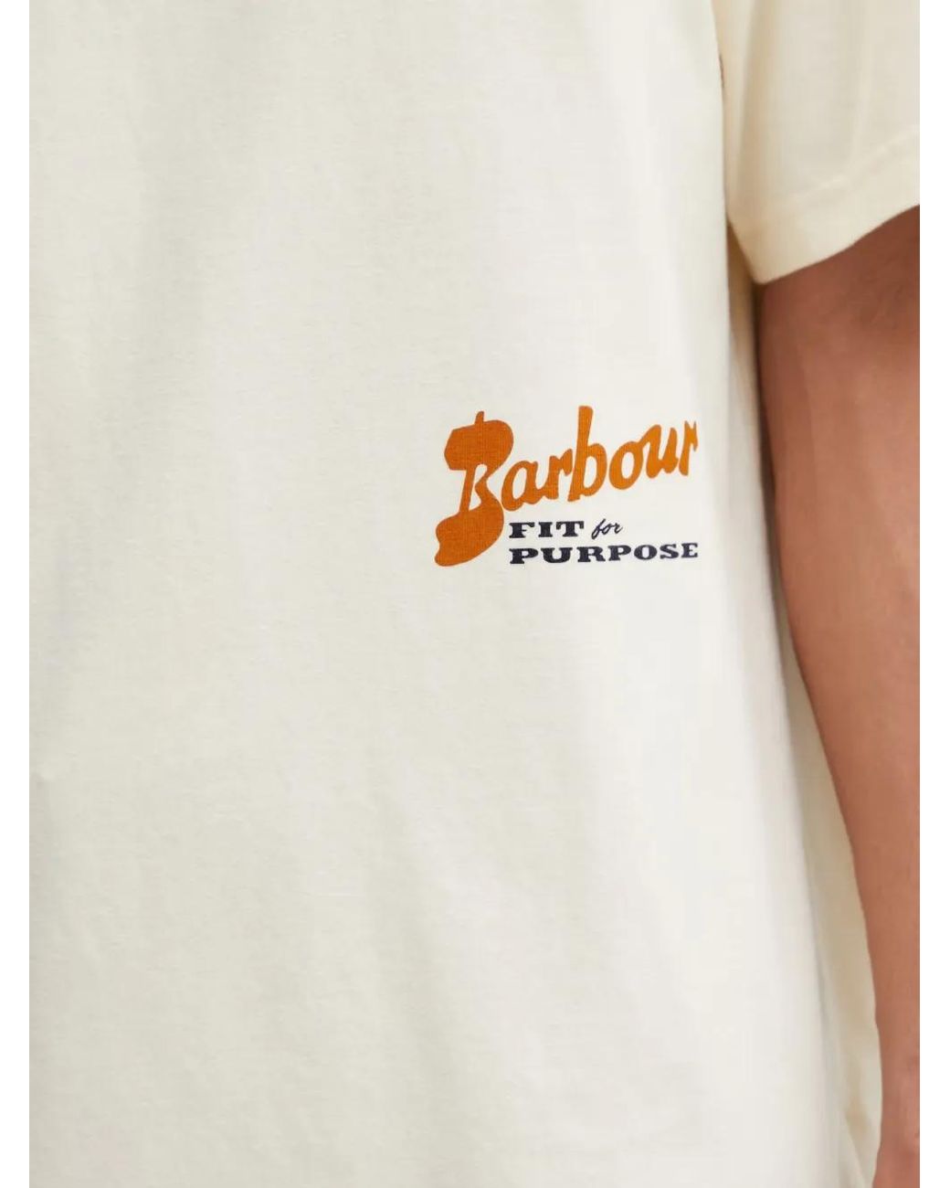 Barbour White Terrain Oversized Graphic T-Shirt for men