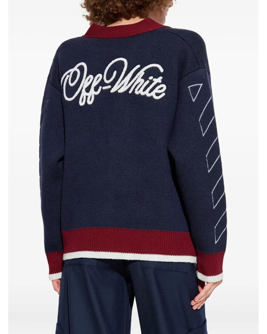 Off-White c/o Virgil Abloh Blue Cardigans