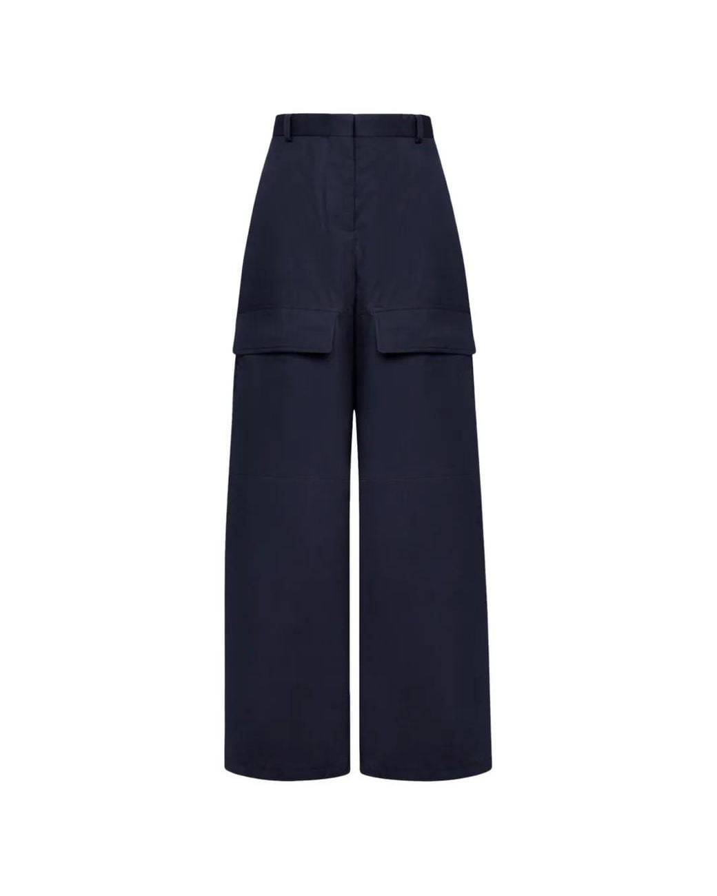 Stella McCartney Blue Wide-Leg Cargo Trousers