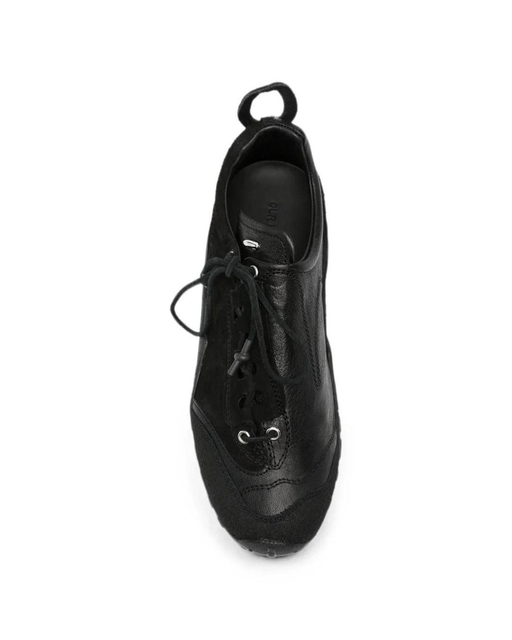 Our Legacy Black Baskets Gabe À Empiècements En Cuir for men