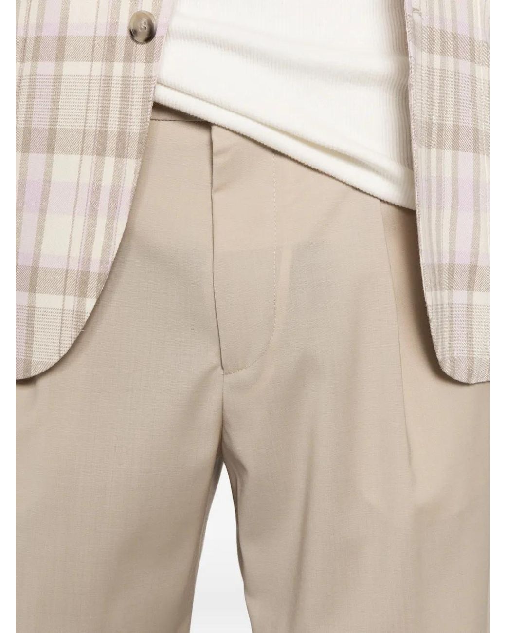 Manuel Ritz White Pleated Shorts for men