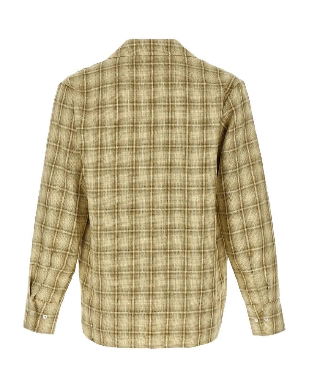 Séfr Green Ignacio Plaid-Checked Shirt for men