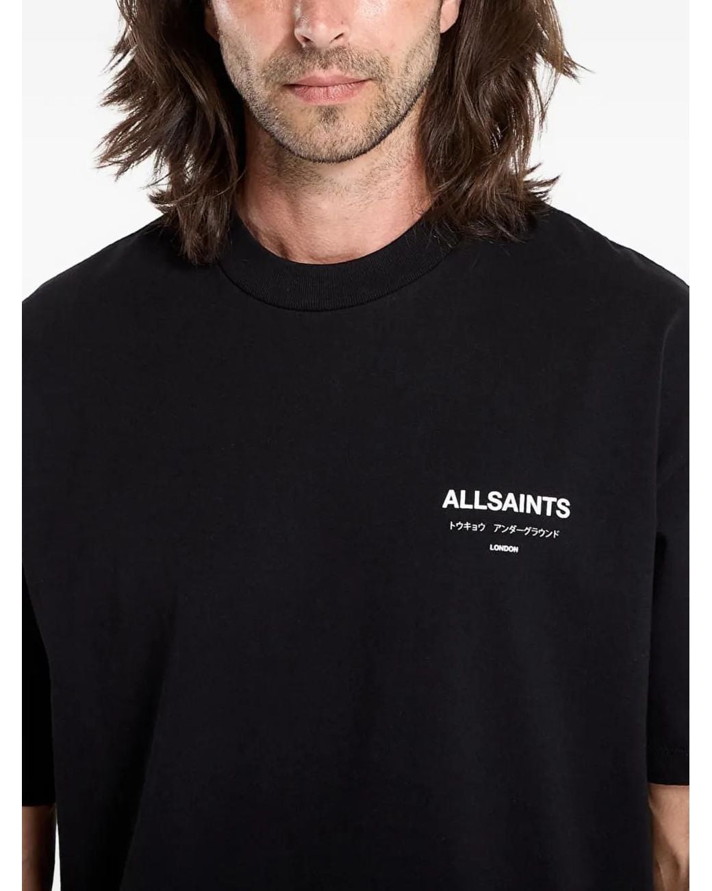 AllSaints Black Underground T-Shirt for men
