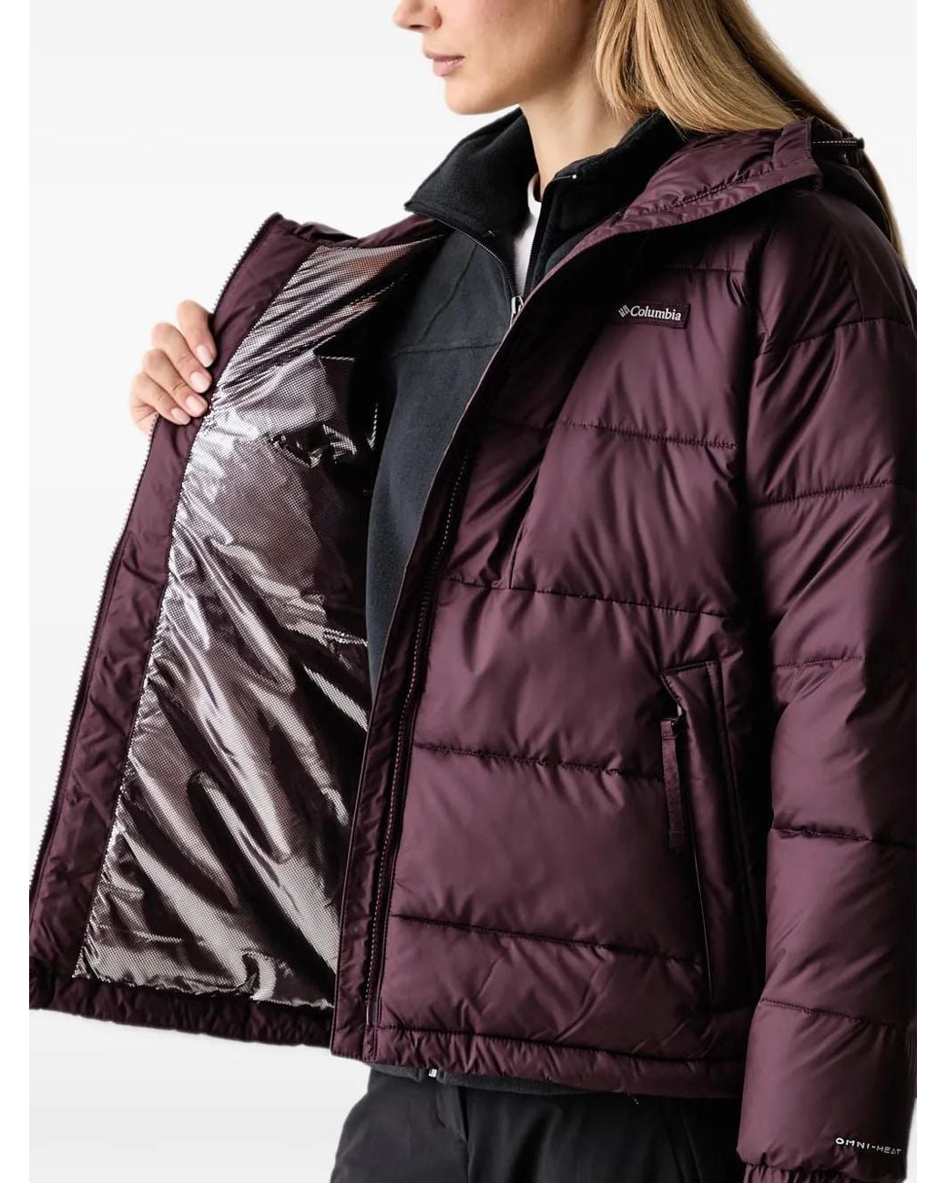 Columbia Red Pike Lake Iii Quilted Hooded Jacket