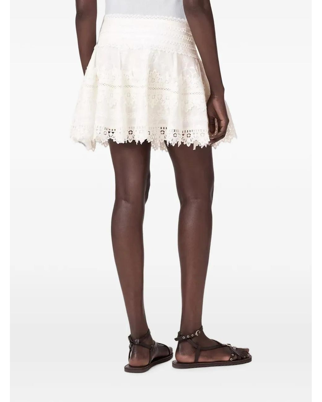 AllSaints White Lillith A-Line Mini Skirt