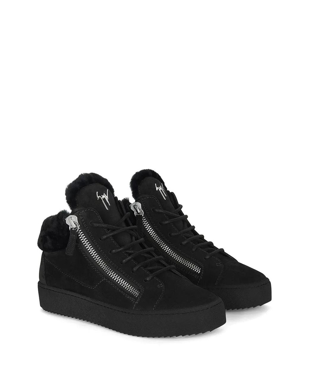 Giuseppe Zanotti Black Kriss Winter Sneakers
