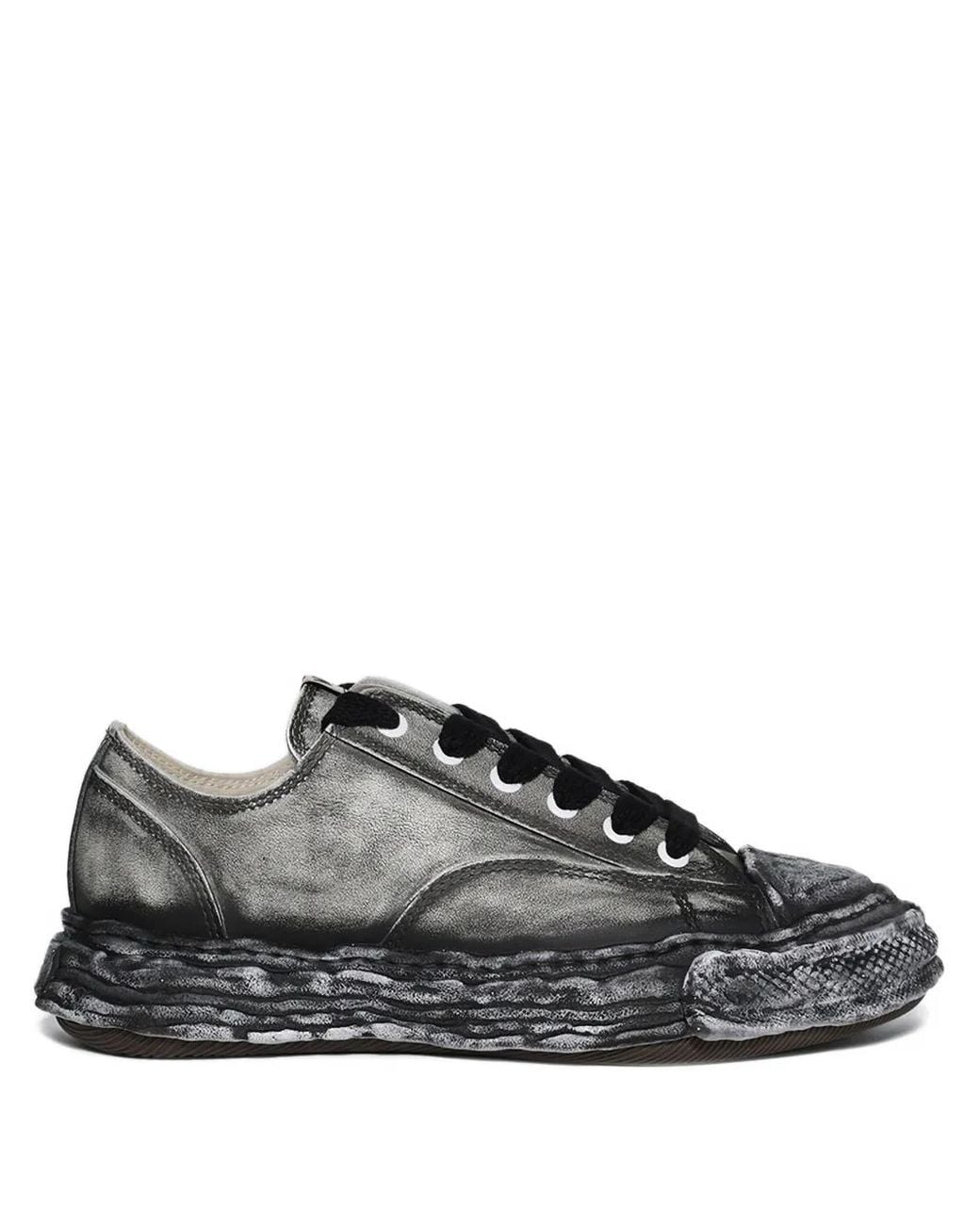 Maison Mihara Yasuhiro Gray Peterson 23 Faded Leather Sneakers for men