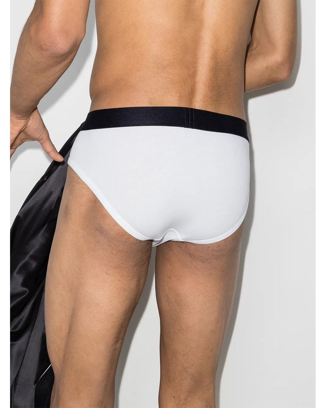 DSquared² White Stretch-Cotton Logo Briefs Set for men