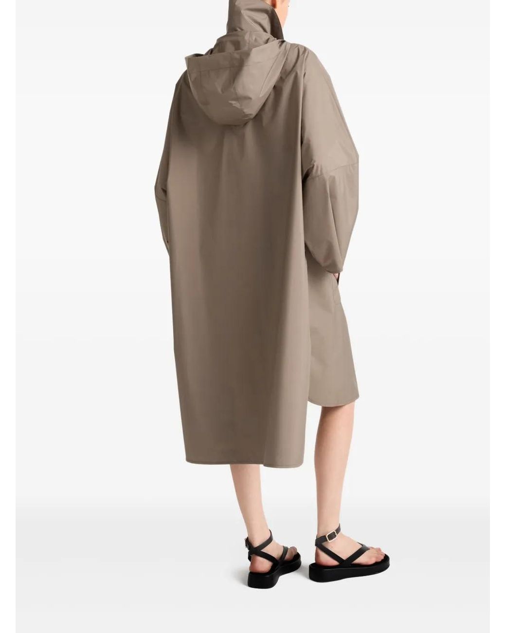Yves Salomon Natural Hooded Cape